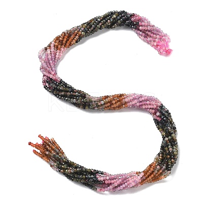 Gradient Color Natural Colorful Tourmaline Beads Strands G-ONLY-T-A07-01-1