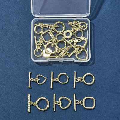 20Pcs 12 Styles Alloy Toggle Clasps FIND-FS0004-53G-1