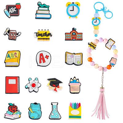 17Pcs 17 Styles School Supplies PVC Plastic Beads KY-TA0001-46-1