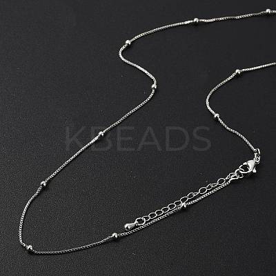 Brass Satellite Chains Necklaces for Women NJEW-D302-33P-1