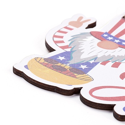 Independence Day Density Board Wooden Wall Ornament Doorplate Pendants HJEW-C004-03-1