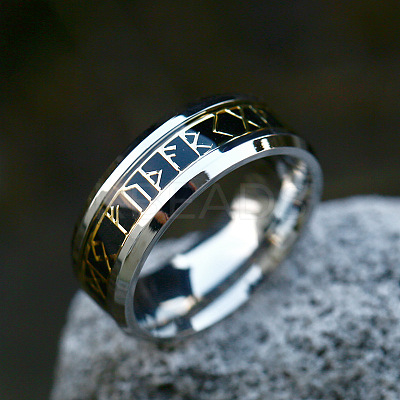 316L Surgical Stainless Steel Words Finger Rings LS-FIND-PW0020-12E-P-1