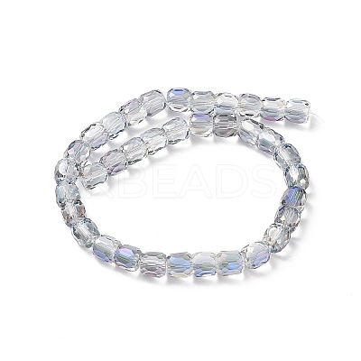 Electroplate Opaque Glass Beads GLAA-F108-10A-15-1
