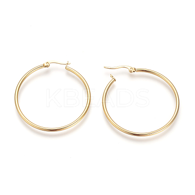 201 Stainless Steel Hoop Earrings LS-X-MAK-R018-40mm-G-1