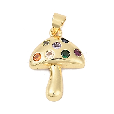 Brass Micro Pave Cubic Zirconia Pendants KK-A241-05G-1
