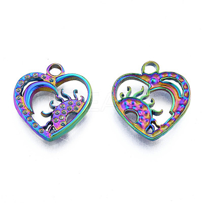 304 Stainless Steel Pendant Rhinestone Settings STAS-N098-225M-1