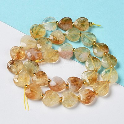 Heated Natural Citrine Beads Strands G-B044-B10-01-1