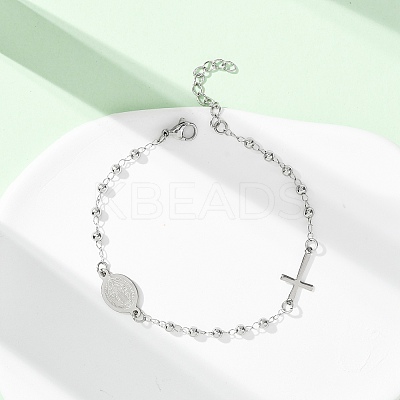 Religion 304 Stainless Steel Link Bracelets LS-BJEW-F524-05A-P-1
