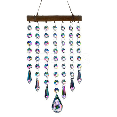 Glass Octagon Beads Suncatchers Hanging Ornaments PW-WG771C5-01-1