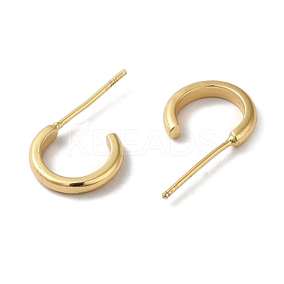Rack Plating Brass Round Stud Earrings for Women EJEW-F313-02G-1