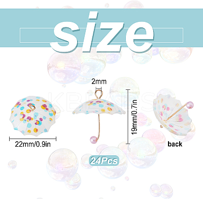 24Pcs Resin Pendants CRES-SC0002-34-1