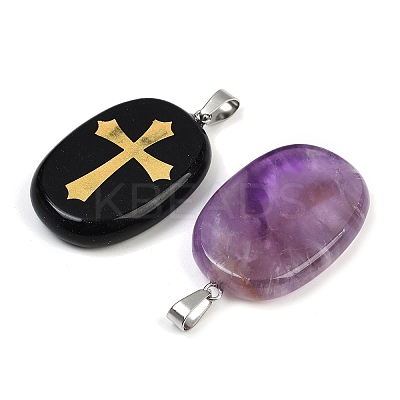 Natural Mixed Stone Pendants G-S392-01B-1