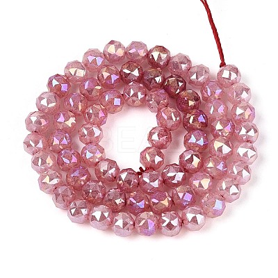 Anti-Tarnish Electroplate Glass Beads Strands GLAA-N064-6mm-03-1