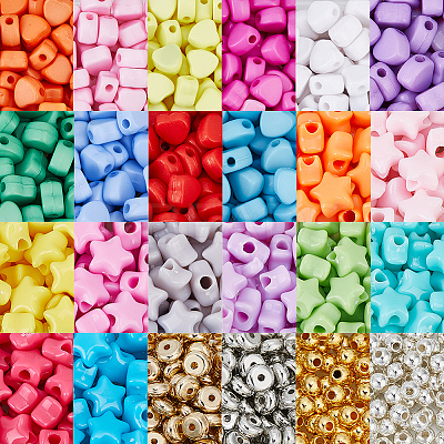 1400Pcs Acrylic & CCB Plastic & ABS Plastic DIY Jewelry Findings Kits DIY-PA0001-45-1
