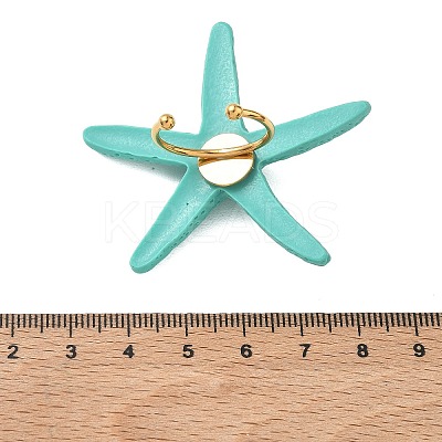 304 Stainless Steel & Resin Cuff Rings RE-CBAB0AE-01G-A-1