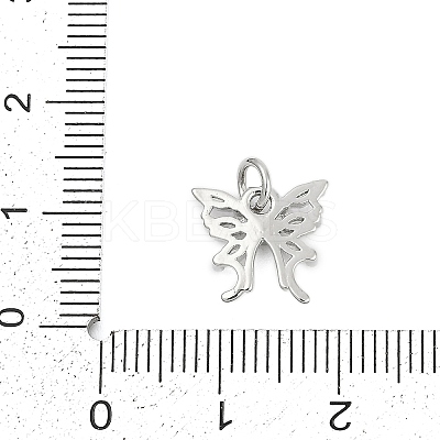 Brass Micro Pave Clear Cubic Zirconia Charms KK-G522-09P-1