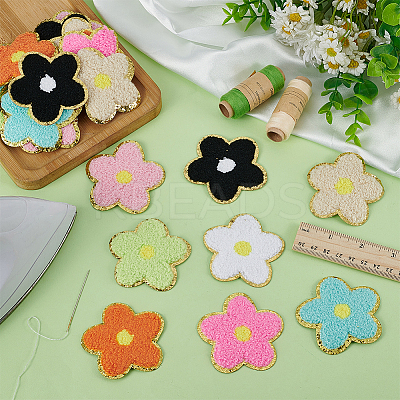 3 Sets Towel Cloth Computerized Embroidery Cloth Iron On/Sew On Patches FIND-FG0004-17-1