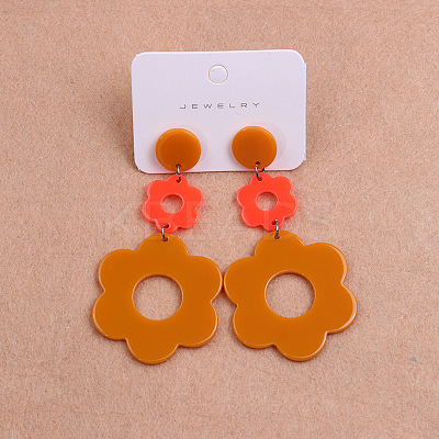 304 Stainless Steel Dangle Stud Earrings FS-WG4F7EC-09-1