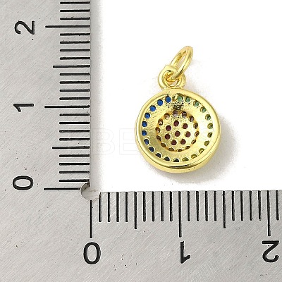 Brass Micro Pave Cubic Zirconia Charms KK-M283-25A-02-1