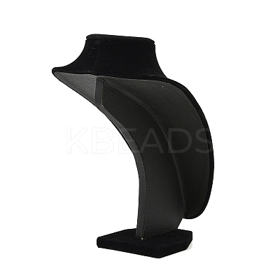 MDF Covered with Velveteen Bust Shaped Necklace Display Stands LS-ODIS-S015-01B-1