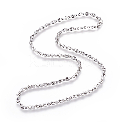 Non-Tarnish 304 Stainless Steel Cable Chains Necklaces NJEW-L160-015P-1