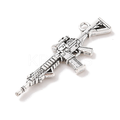 Tibetan Style Alloy Submachine Pendants X-TIBEP-Q043-135-RS-1