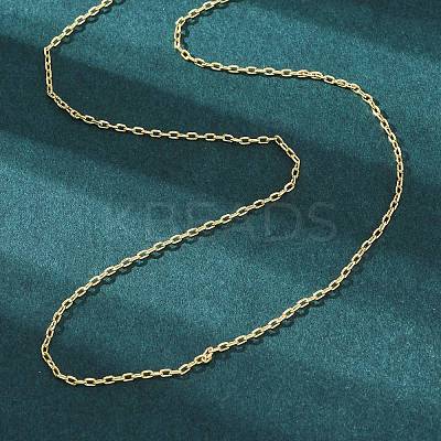 Brass Cable Chains Necklace for Women NJEW-P265-42G-1