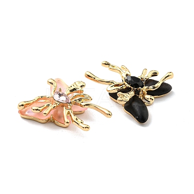 Rack Plating Alloy Resin Pendants PALLOY-K010-20G-1
