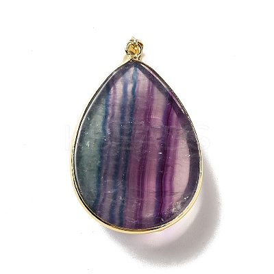 Natural Fluorite Pendants G-H285-04G-1