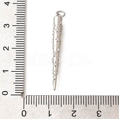 Brass Micro Pave Cubic Zirconia Pendants KK-B127-11P-1