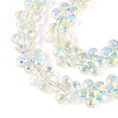 Transparency Electroplate Glass Beads Strands GLAA-T023-38A-08-1