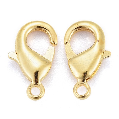 Brass Lobster Claw Clasps KK-902-G-NF-1