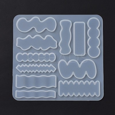 DIY Irregular Shape Cabochon Silicone Molds for Hair Clips DIY-L069-01B-1