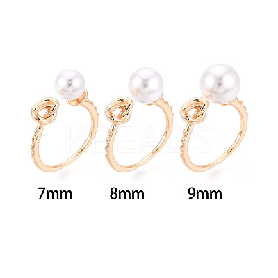 Twist Knot Brass Cuff Ring Settings KK-T076-38G-1