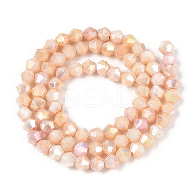 Ombre Effect Dyed Glass Beads Strands LS-GLAA-T025-4mm-09A-1