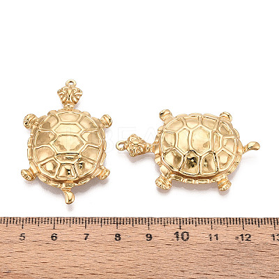 304 Stainless Steel Turtle Pendants STAS-T069-19G-1