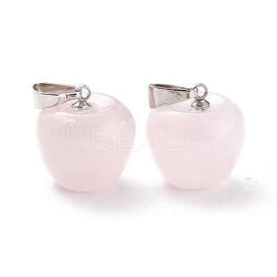 Natural Rose Quartz Pendants G-Z022-01N-1