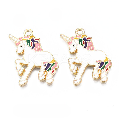 Rack Plating Alloy Enamel Pendants ENAM-T011-166-1