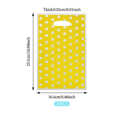 Polka Dot PET Plastic Packing Bags with Die Cut Hole Handle ABAG-TADJ0002-001C-1