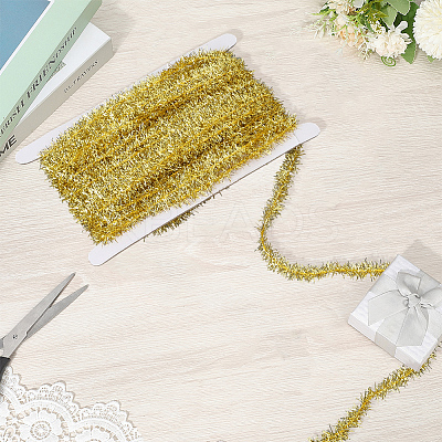 25 Yards Polyester Filigree Sparkle Tinsel Hanging Garland DIY-CY0001-97C-1