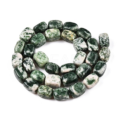 Natural Green Spot Jasper Beads Strands G-T138-96-1