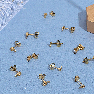 60Pcs 3 Style 304 Stainless Steel Stud Earring Findings STAS-BBC0007-45-1