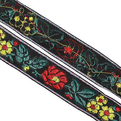 Ethnic Style Embroidery Cotton Ribbon OCOR-WH0073-57-1