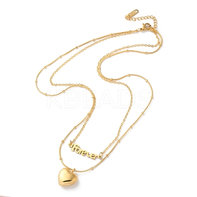 316 Surgical Stainless Steel Double Layer Necklaces LS-NJEW-P324-03B-G-1
