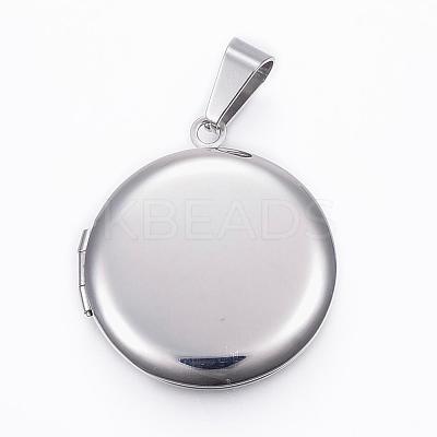 Tarnish Resistant 304 Stainless Steel Locket Pendants STAS-H389-30P-1
