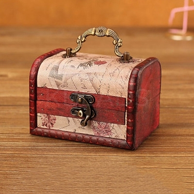 Wooden Portable Storage Boxes WOCR-PW0001-060C-1