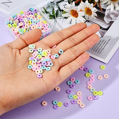 Handmade Polymer Clay Beads Strands CLAY-YW0001-19A-1