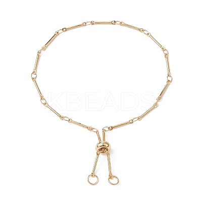 Brass Bar Link Chain Bracelet Making AJEW-JB01187-01-1