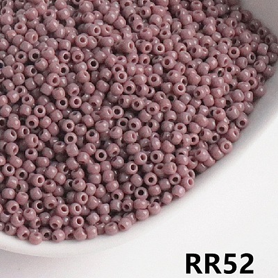 Opaque 8/0 Glass Seed Beads SEED-I013-3mm-RR52-1