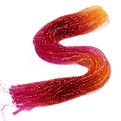 Transparent Glass Beads Strands X-GLAA-E036-07K-1